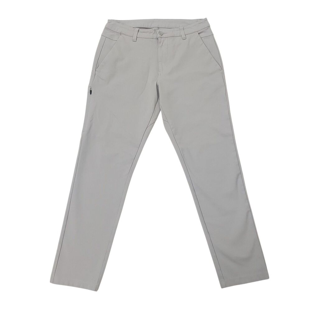 Bylt Basics Every Day Pant 2.0 Mens 33x28 Light Gray Stretch Slim Fit Golf